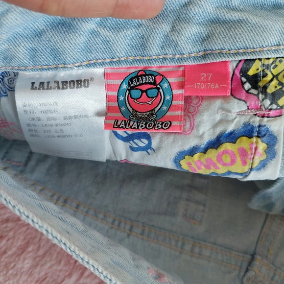 Lalabobo Denim Cutoff Jean Shorts - Picture 2 of 10